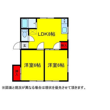 都賀駅 徒歩10分 2階の物件間取画像